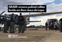 GRAER/BA faz o transporte aeromédico de policial militar ferido em Bom Jesus da Lapa