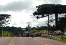 Helicópteros do BPMOA são usados no resgate de vítimas em acidente na BR-116