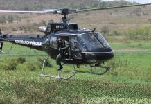 Com ajuda de helicóptero, Polícia Militar faz operação em São Miguel dos Campos/AL