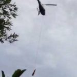 Helicóptero da Segurança Pública auxilia buscas ao corpo de homem que morreu na Serra do Carmo