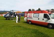 Helicóptero do SAMU remove paciente de Siqueira Campos para Londrina