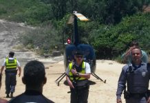 Helicóptero é apreendido e piloto é preso em praia no Espírito Santo