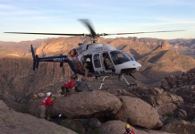 Departamento de Segurança Pública (DPS) do Arizona/EUA realiza resgate em montanha