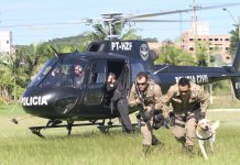 SAER realiza treinamento com policiais militares e seus cães (K-9)