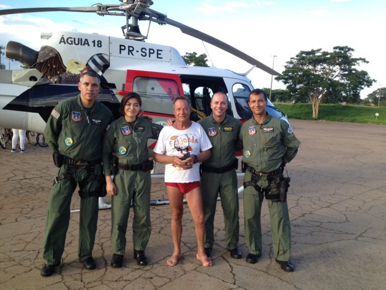 Águia 18 salva pescador de 79 anos perdido no Rio Paraná