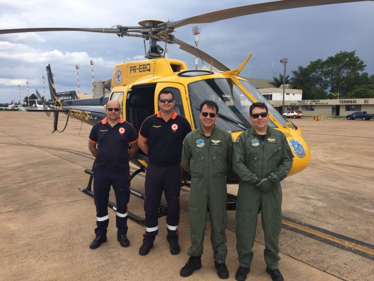Helicóptero do DETRAN/DF faz transporte de órgãos para transplante