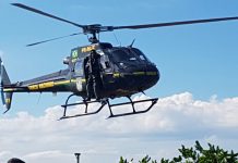 Equipe do helicóptero da Força Nacional localiza veículos roubados em Porto Alegre