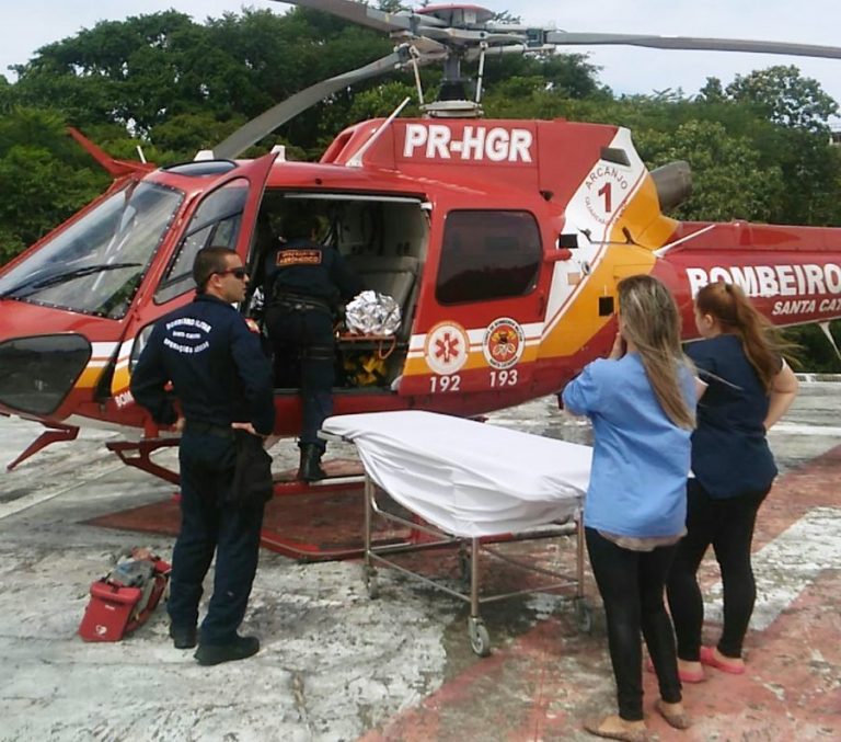 Arcanjo 01 resgata trabalhador após lâmina atingir pescoço