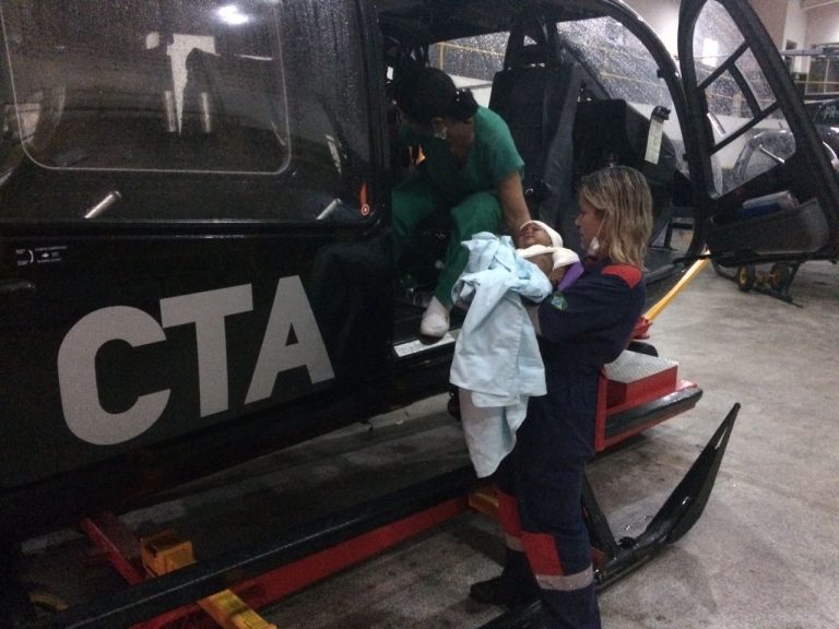CTA do Maranhão realiza transporte aeromédico de duas crianças vítimas de acidente de trânsito