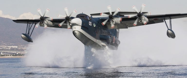 O avião japonês US-2i: o futuro no combate a incêndios florestais?