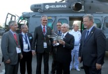 Helibras recebeu visita do presidente Michel Temer durante LAAD 2017
