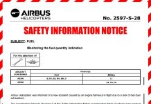 Informação de Segurança – Monitorização da indicação de combustível no AS350