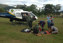 CIOPAer resgata vítima de choque elétrico em Santo Antônio de Leverger