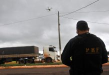 PRF usa drone para fiscalizar condutores infratores durante o carnaval em MS