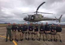 PRF participa de treinamento de integração com Batalhão de Aviação da PM em Lages