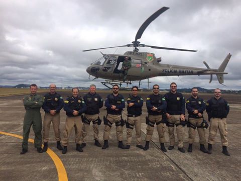 PRF participa de treinamento de integração com Batalhão de Aviação da PM em Lages
