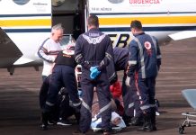 Avião UTI transporta paciente de Apucarana para hospital na região metropolitana de Curitiba