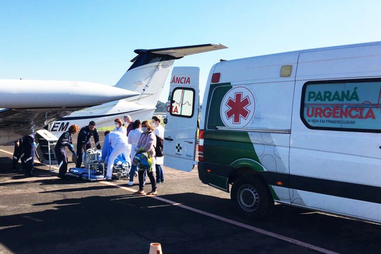 Resgate aéreo atende criança com queimaduras nos Campos Gerais