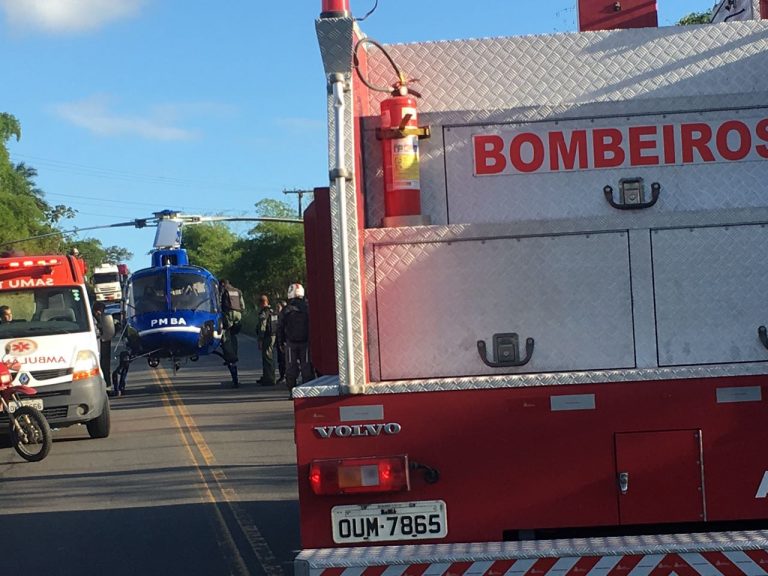 Guardião 05 resgata vítima de acidente de trânsito na BA-523