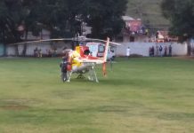 Helicóptero do Bombeiro de Minas faz transferência de paciente de Camanducaia para Varginha