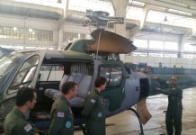 Mecânicos do Grupamento Aéreo da PM realizam curso de familiarização do helicóptero Esquilo na FAB