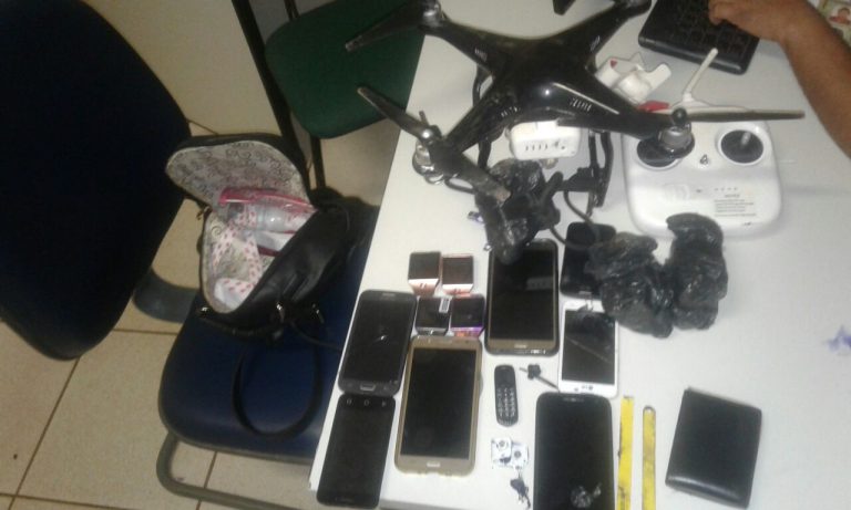 Três são presos usando drone para entregar drogas e celulares dentro de presídio
