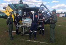 Helicóptero da PM realiza transporte aeromédico de recém-nascido para Montes Claros
