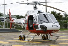 Helicóptero da PM é alvejado durante troca de tiros com marginal no litoral de São Paulo, não houve feridos