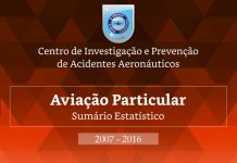 CENIPA disponibiliza Sumário Estatístico com Aeronaves Particulares (TPP)