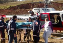 Águia 23 da PM faz resgate aeromédico de idoso em Araçariguama