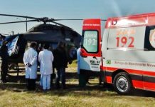Águia 02 do BAPM de Santa Catarina transfere bebê de 2 meses de hospital de Araranguá