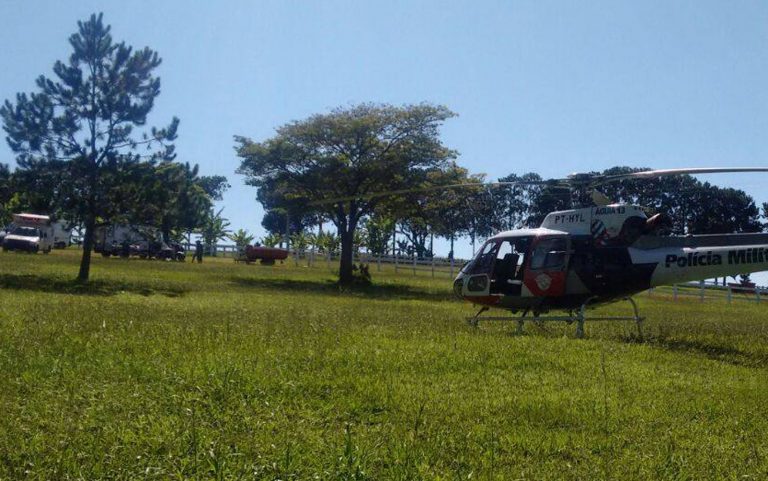 Motociclista é socorrido pelo Águia 13 após acidente em Campinas
