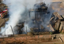 Corpo de Bombeiros utiliza drone para auxiliar equipes no combate a incêndio em Curitibanos