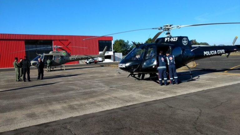 BAPM e SAER realizam operação conjunta para transporte aeromédico de pacientes em Santa Catarina