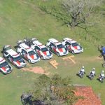 Ação contou com policiais da Força Tática, Rocam, Canil e do Helicóptero Águia (Foto: BRPAe Presidente Prudente/PM)