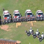 Ação contou com policiais da Força Tática, Rocam, Canil e do Helicóptero Águia (Foto: BRPAe Presidente Prudente/PM)