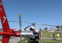 Águia 07 apoia bombeiros no resgate de vítima de acidente de trânsito em Caçapava