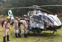 Durante ação inédita, BPMOA apoia Corpo de Bombeiros no combate a incêndio com novo equipamento