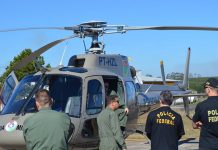 Policias Federais realizam treinamento de observador aéreo na 5ª Cia do BAPM de Lages