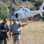 Helicóptero reforça buscas ao bando que explodiu bancos. Foto: Bruno Pedry