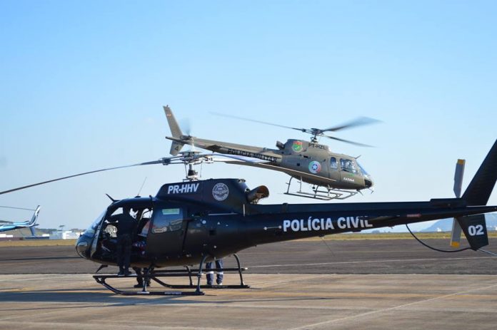 BAPM e SAER realizam transporte aeromédico de duas crianças com apoio do SAMU. Foto: Divulgação Polícia Militar.