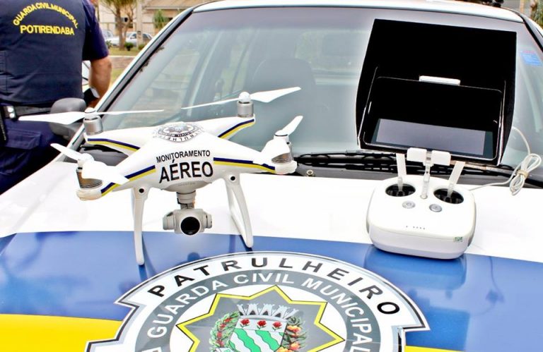 Guarda Civil de Potirendaba utiliza drone no patrulhamento e vigilância da cidade