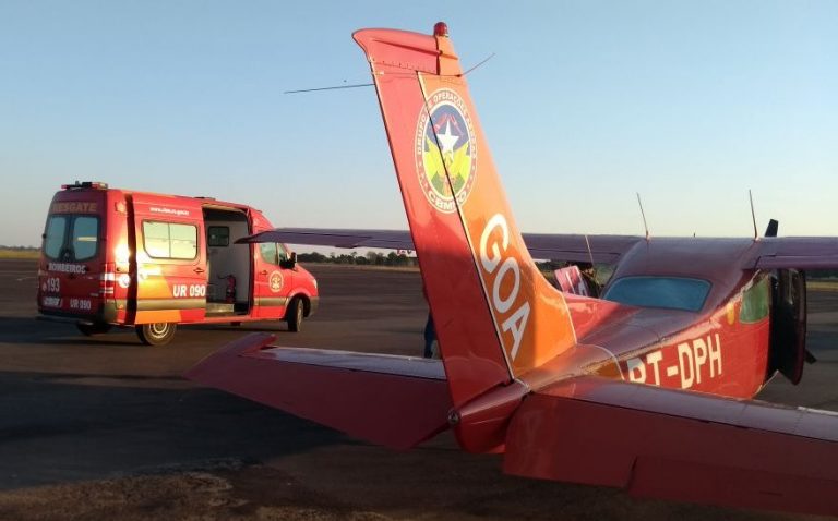 GOA realiza remoção aeromédica de recém-nascido de Cacoal para Ariquemes