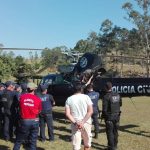 Agentes da Guarda Municipal fazem treinamento a bordo do helicóptero do SAER. Foto: Bred Oliveira/Divulgação/PMT