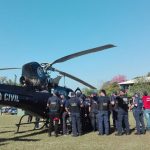 Agentes da Guarda Municipal fazem treinamento a bordo do helicóptero do SAER. Foto: Bred Oliveira/Divulgação/PMT