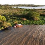 Homens foram parar na margem da cidade de Guaíba, a cerca de oito quilômetros da orla da Capital. Polícia Civil / Divulgação