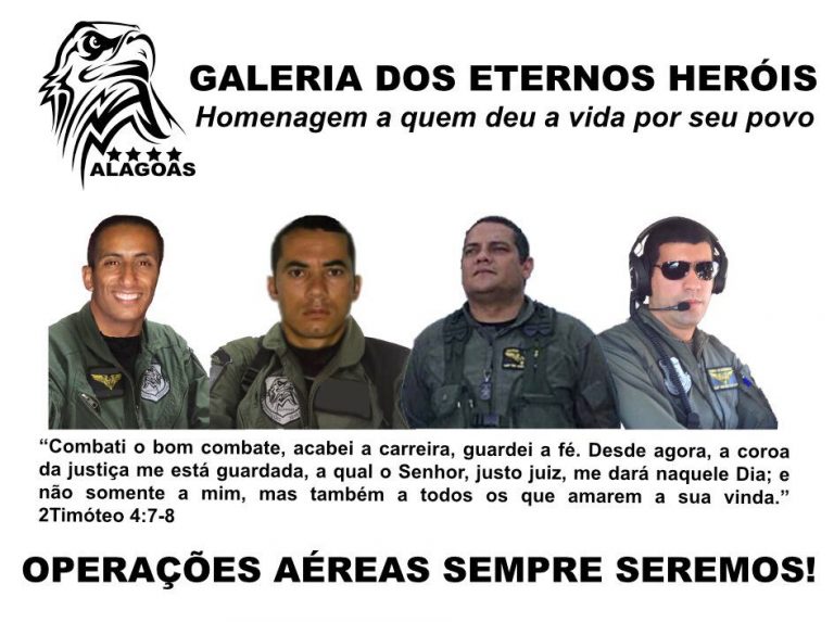 Grupamento Aéreo de Alagoas homenageia militares mortos em acidente com helicóptero Falcão 02