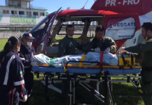 Falcão 05 realiza transporte aeromédico de vítima de agressão para o Hospital Geral do Estado