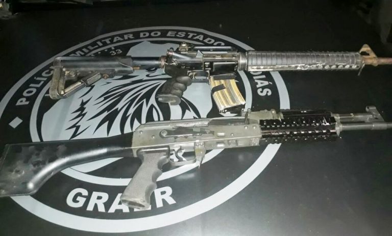 GRAer apreende cocaína, dois fuzis e munição em Goiânia