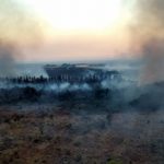 Águia 05 apoia Corpo de Bombeiros no combate a incêndio florestal na região de Campinas